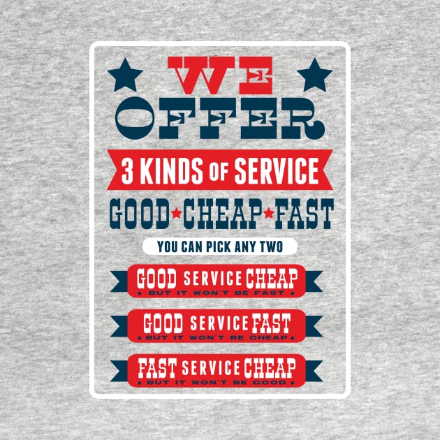 We Offer 3 kinds of Service by RussellTateDotCom